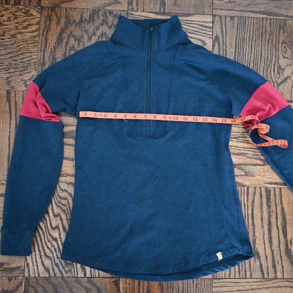 Marine Layer Weekend Sport Victoria Quarter Zip – Navy/Retro Red – Small - Picture 6 of 11